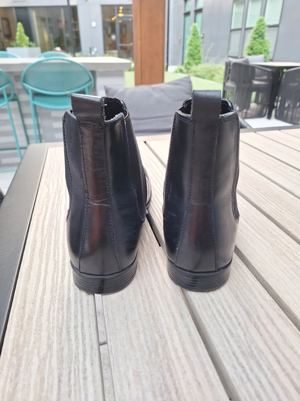 Aldo Prelimos Men's Black Leather Chelsea Ankle Boots (Men's Size 7)